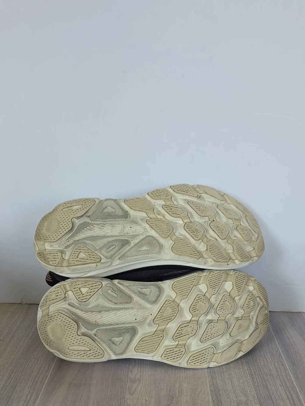 HOKA Women's Black Running Shoes with Rose Gold Logo